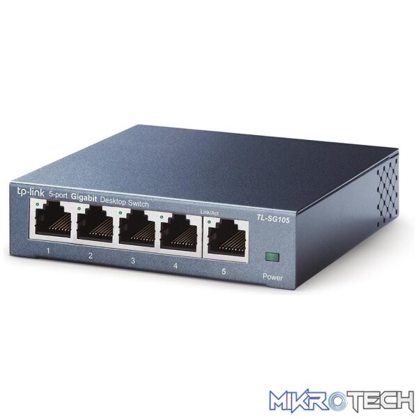 TP-Link TL-SG105 5-Port 10/100/1000 Mbits Desktop Switch Unmanaged Black - Image 2