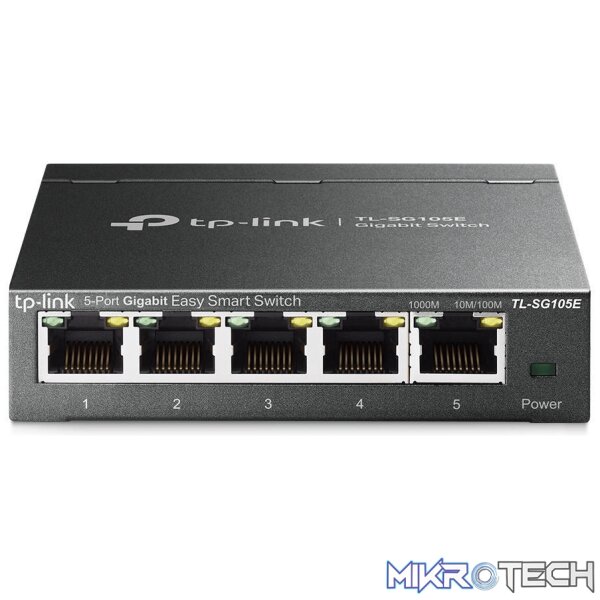 tl-sg105e-switches-30251349409956 TP-Link 5 Port Gigabit Smart Switch - Image 1