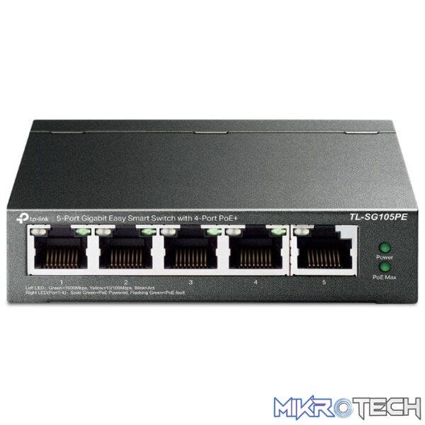 TP-Link TL-SG105PE 5-port GbE Easy Smart Managed Switch with 4-port PoE+ - Image 2