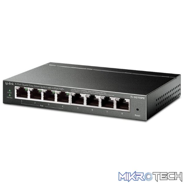 TP-Link TL-SG108PE 8-port Gigabit Easy Smart Switch with 4-port PoE+ - Image 2