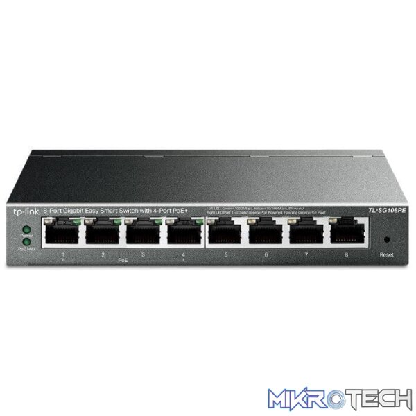 TP-Link TL-SG108PE 8-port Gigabit Easy Smart Switch with 4-port PoE+ - Image 3