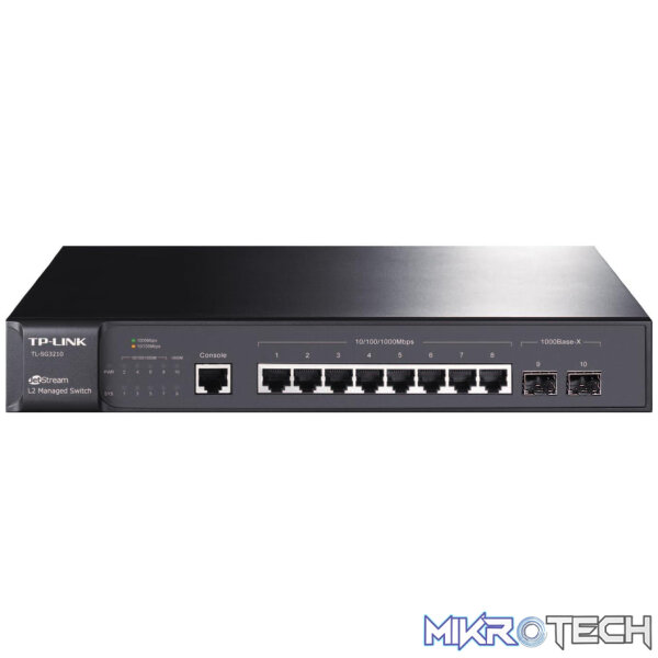 TP-Link TL-SG3210 JetStream 8-port Gigabit L2+ Managed Switch with 2-port SFP - Image 2