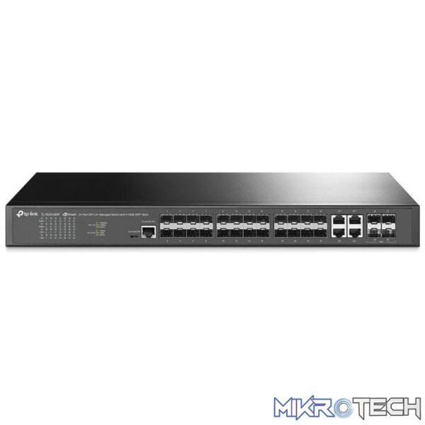 tl-sg3428xf-switches-44203876876452 TP-Link JetStream TL-SG3428XF 24-Port SFP L2+ Managed Switch with 4x 10GE SFP+ ports - Image 1
