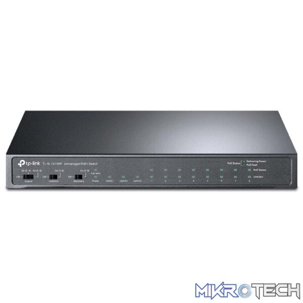 tl-sl1311mp-switches-34622311465124 TP-Link TL-SL1311MP 8-Port Gigabit Desktop Switch - Image 1