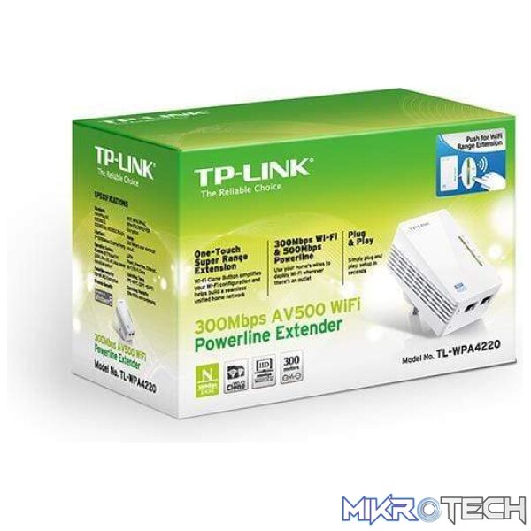 TP-Link TL-WPA4220 Av500 300 Mbits Ethernet LAN Wi-Fi White Single-Pack - Image 2