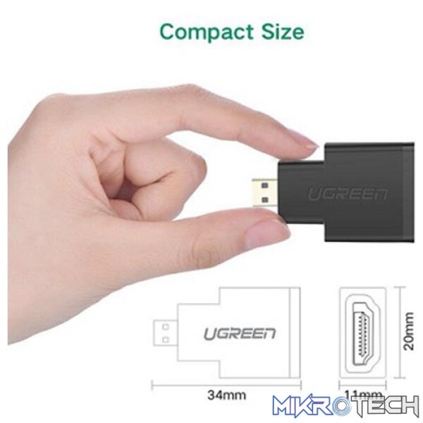 uGreen Micro HDMI Male to HDMI Female Adapter - Image 5