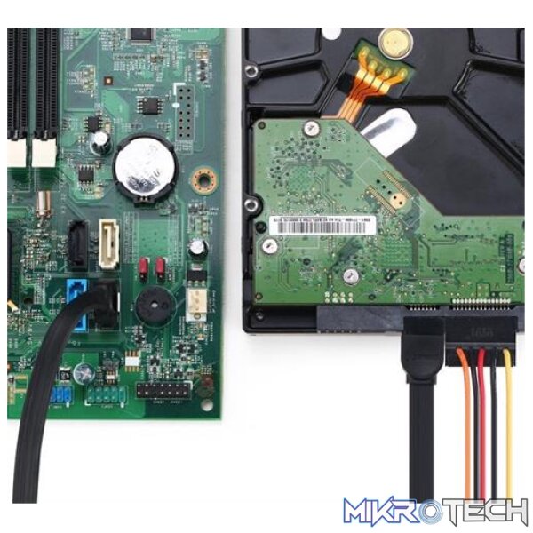 uGreen Sata 3 Straight Cable To 90 Degree Connector 0.5m - Image 3