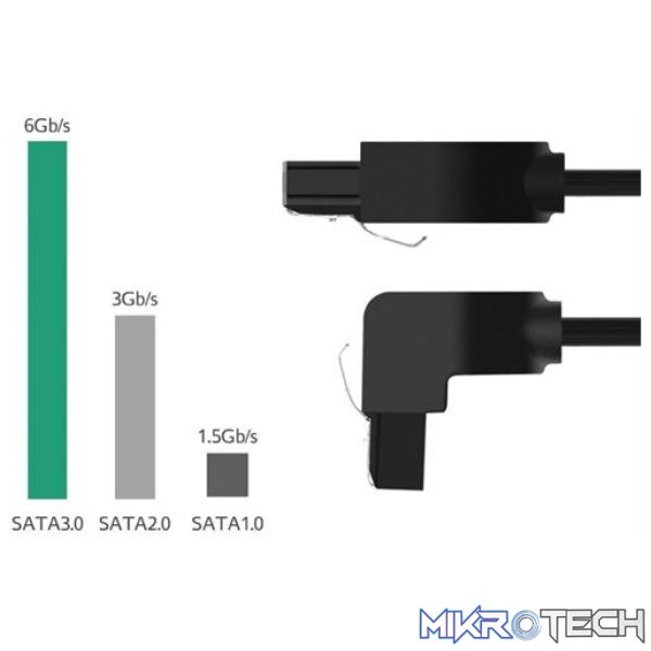 uGreen Sata 3 Straight Cable To 90 Degree Connector 0.5m - Image 4