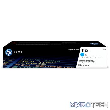 HP 117A Cyan Toner Cartridge 700 Pages Original W2071A Single-pack