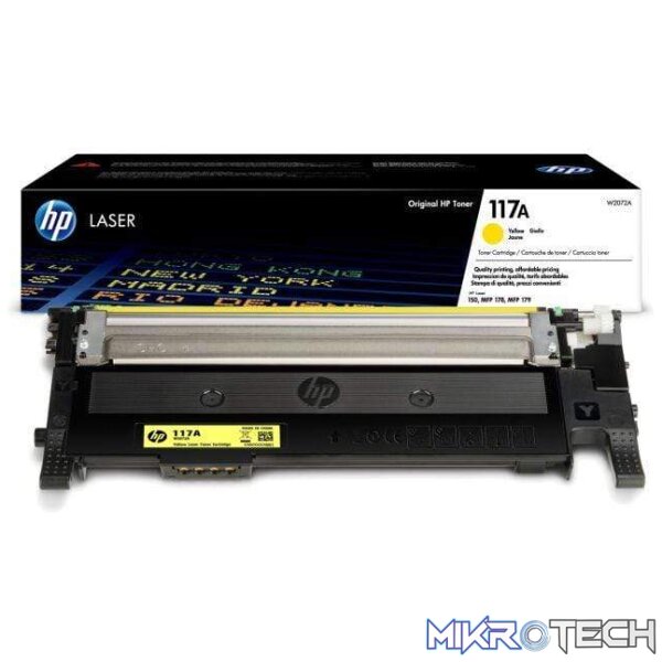 HP 117A Yellow Toner Cartridge 700 Pages Original W2072A Single-pack - Image 3