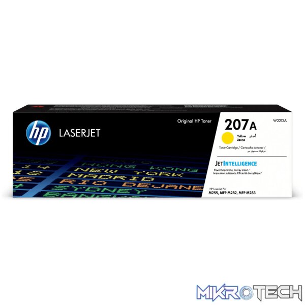 HP 207A Yellow Toner Cartridge 1 HP 207A Yellow Toner Cartridge 1