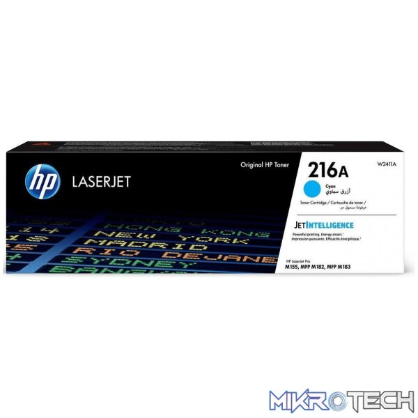 HP 216A Cyan Toner Cartridge 850 Pages Original W2411A Single-pack HP 216A Cyan Toner Cartridge 850 Pages Original W2411A Single-pack