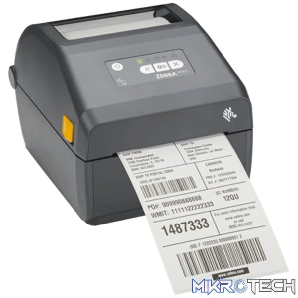 zd4a042-30em00ez-label-printers-34260701118628 ZEBRA THERMAL TRANSFER PRINTER (74/300M) ZD421 203 DPI USB, USB HOST MODULAR CONNECTIVITY SLOT BTLE5 EZPL - Image 1