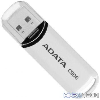 ADATA C906 Compact 64GB USB2.0 Flash Drive - White