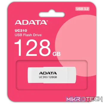 ADATA UC310 128GB USB 3.2 Gen1 Flash Drive - White