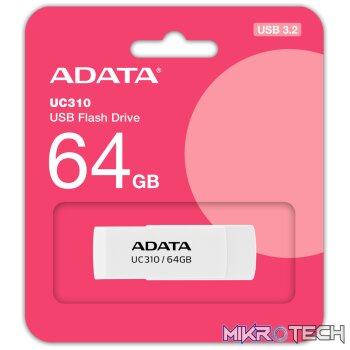 ADATA UC310 64GB USB 3.2 Gen1 Flash Drive - White