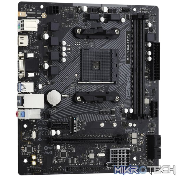ASRock A520M-HVS AMD AM4 m-ATX Motherboard - Image 4