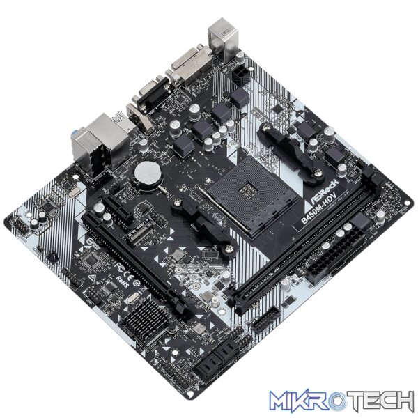 ASRock B450M-HDV R4.0 AMD AM4 m-ATX Motherboard - Image 3