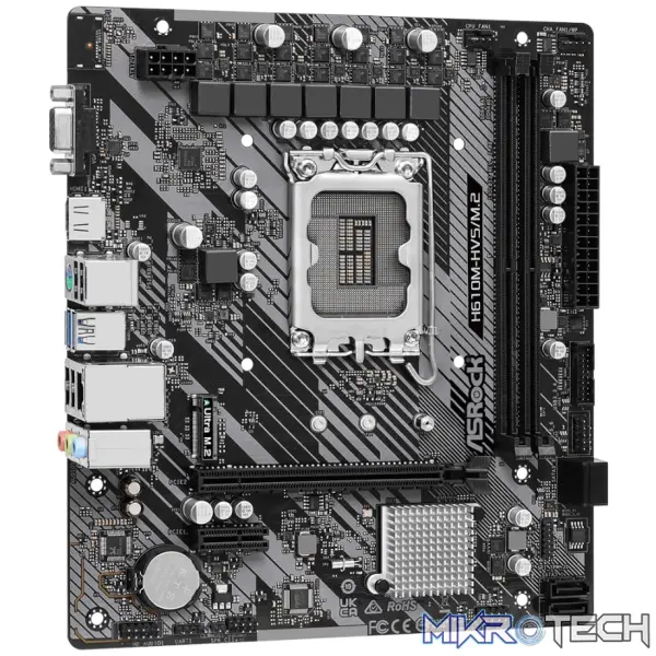 ASRock H610M-HVS/M.2 R2.0 Intel LGA 1700 m-ATX Motherboard - Image 4