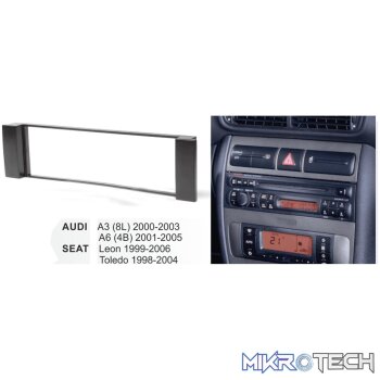 Audi/Seat Single Din Trimplate