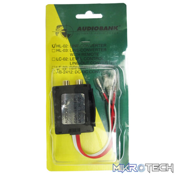 Audiobank HL-02 RCA Hi-Low Converter Audiobank HL-02 RCA Hi-Low Converter