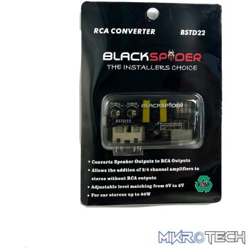 BlackSpider TD22 RCA High To Low Convertor With Remote
