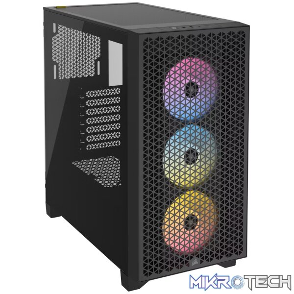 Corsair 3000D RGB Airflow Mid-Tower Chassis - Black - Image 2