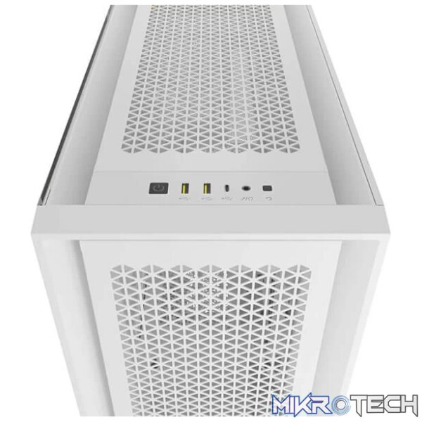 Corsair 5000D Core Airflow Tempered Glass Mid-Tower White ATX Case - Image 3