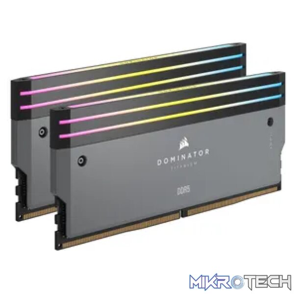Corsair Dominator Titanium RGB 64GB (2x 32GB) DDR5-6000 CL30 AMD EXPO Kit - 1.4V, Grey - Image 2