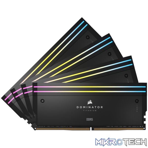 Corsair Dominator Titanium RGB 64GB (4x16GB) DDR5-6000 CL36 Intel XMP Kit - 1.35V, Black - Image 2
