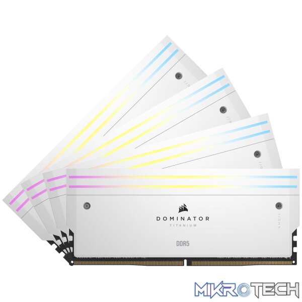 Corsair Dominator Titanium RGB 64GB (4x16GB) DDR5-6000 CL36 Intel XMP Kit - 1.35V, White - Image 2