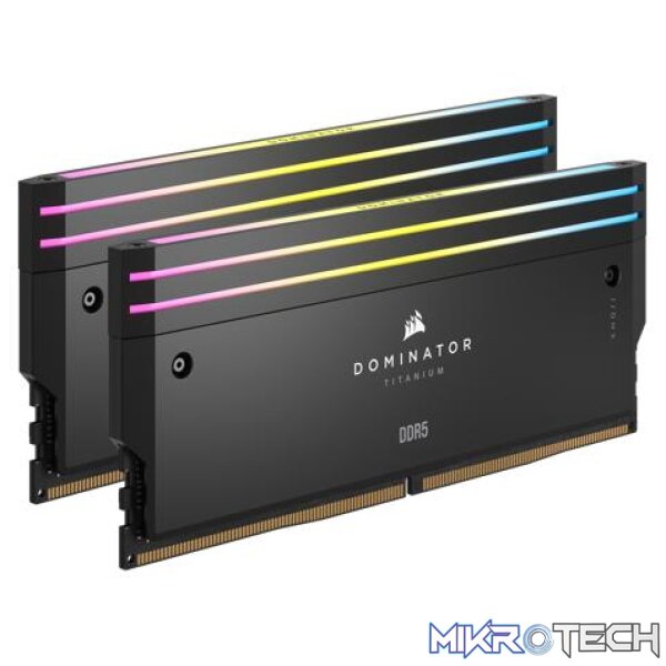 Corsair Dominator Titanium RGB 96GB (2x 48GB) DDR5-6600 CL32 Kit - 1.4V Corsair Dominator Titanium RGB 96GB (2x 48GB) DDR5-6600 CL32 Kit - 1.4V