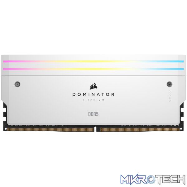 Corsair Dominator Titanium RGB 96GB (2x 48GB) DDR5-6600 CL32 Kit - 1.4V, White - Image 3
