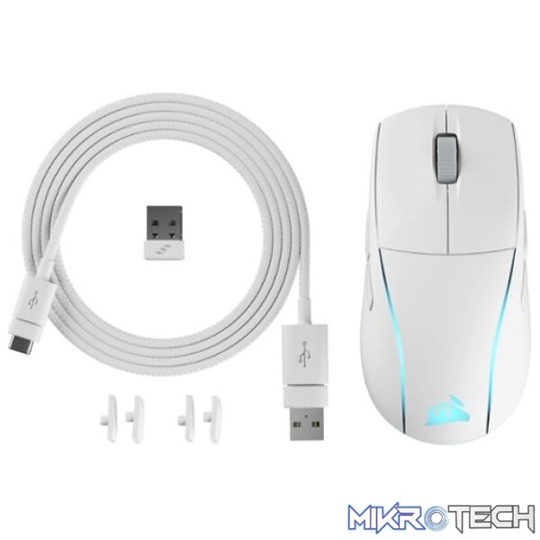 Corsair M75 Wireless Lightweight RGB Ambidextrous Gaming Mouse - White - Image 4