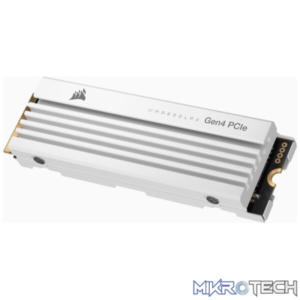Corsair MP600 Pro LPX M.2 NVMe PCIe Gen4 x4 1TB SSD (White) - Image 2