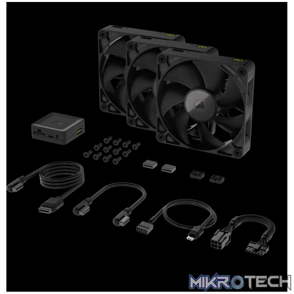 Corsair iCUE LINK RX120 120mm PWM Fan Triple Starter Kit - Image 4