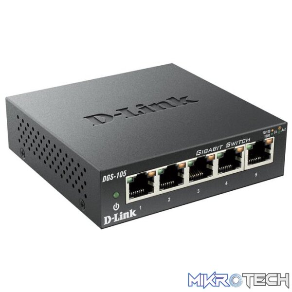 D-Link Giga Express DGS-105 5-port Gigabit Unmanaged Switch D-Link Giga Express DGS-105 5-port Gigabit Unmanaged Switch
