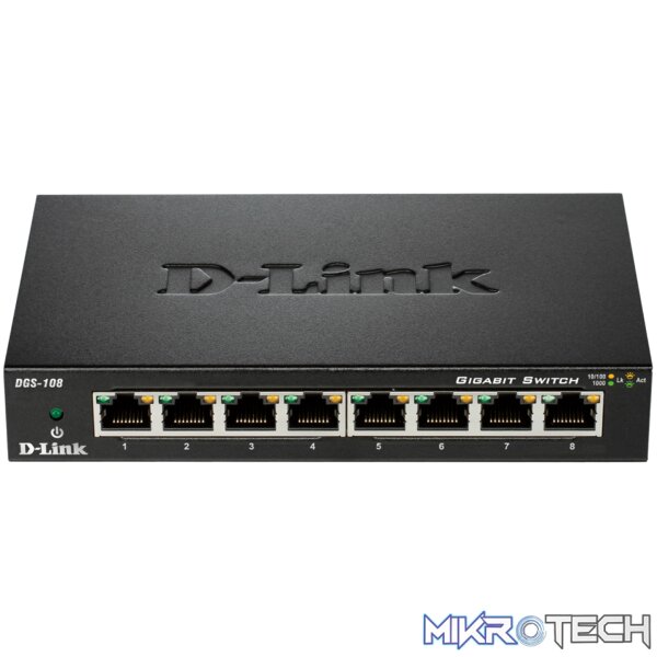 D-Link Giga Express DGS-108 8-Port Gigabit Unmanaged Switch D-Link Giga Express DGS-108 8-Port Gigabit Unmanaged Switch