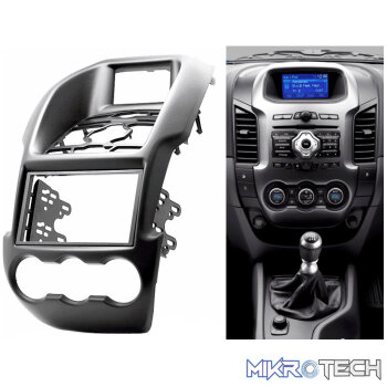 Ford Ranger 2011 - 2015 Double Din Trimplate