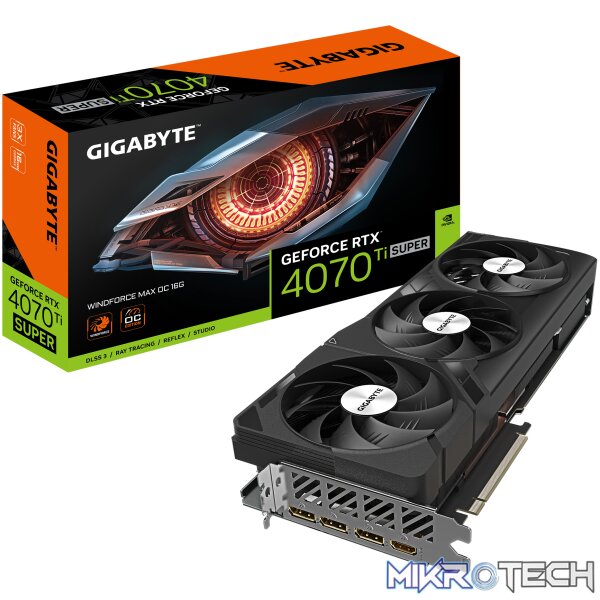 Gigabyte GeForce RTX 4070 Ti Super Windforce MAX 16GB OC Edition Gigabyte GeForce RTX 4070 Ti Super Windforce MAX 16GB OC Edition