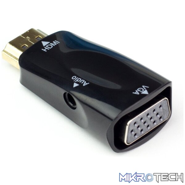 Generic HDMI to VGA (D-SUB) Display + 3.5mm Audio Adapter Generic HDMI to VGA (D-SUB) Display + 3.5mm Audio Adapter