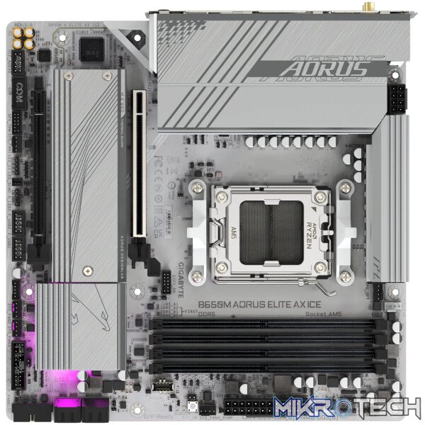 Gigabyte B650M Aorus Elite AX Ice Motherboard - Image 2