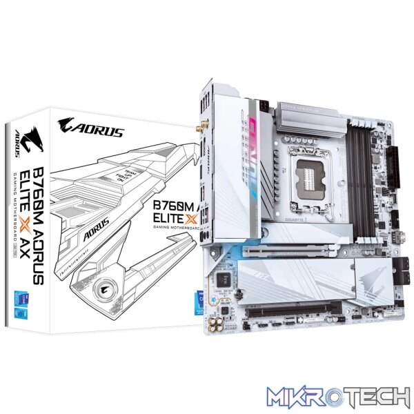 Gigabyte B760M Aorus Elite X AX DDR5 Motherboard Gigabyte B760M Aorus Elite X AX DDR5 Motherboard