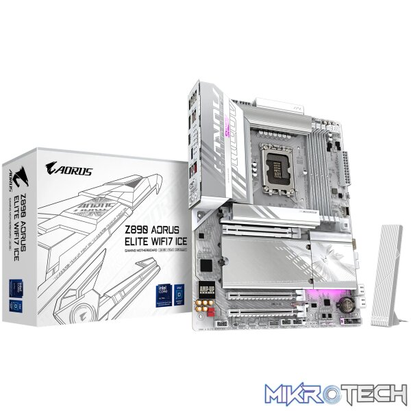 Gigabyte Z890 Aorus Elite WiFi7 Ice Motherboard Gigabyte Z890 Aorus Elite WiFi7 Ice Motherboard