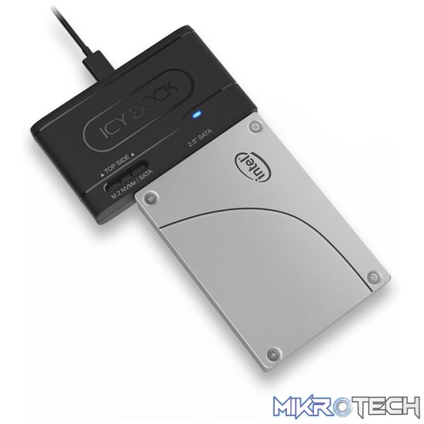 Icy Dock Type-C to 2.5" SATA SSD/HDD & M.2 NVMe/SATA SSD Adapter - Image 3