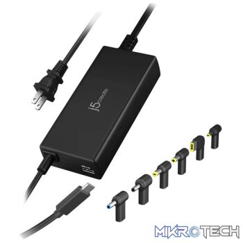 J5 Create 100W PD USB Type-C Super Charger with 6 Types of DC Connectors