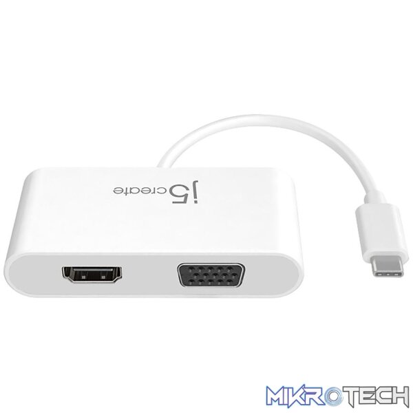 J5 Create JCA174 USB-C to VGA & HDMI Adapter - Image 2