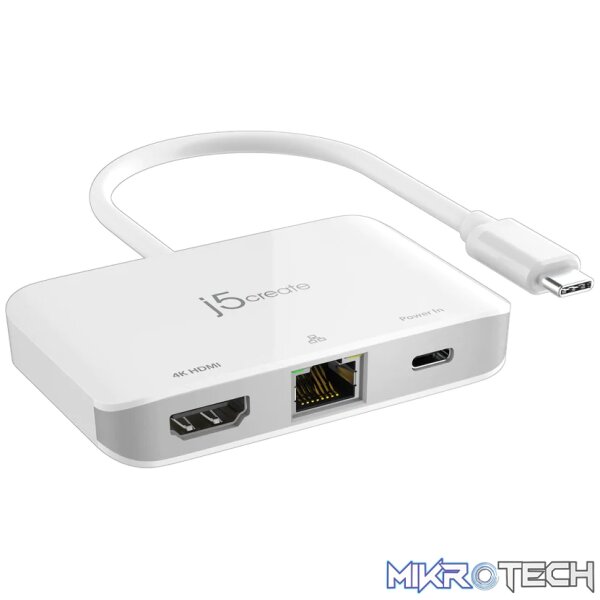 J5 Create JCA351 USB-C to 4K HDMI Ethernet Adapter - Image 2