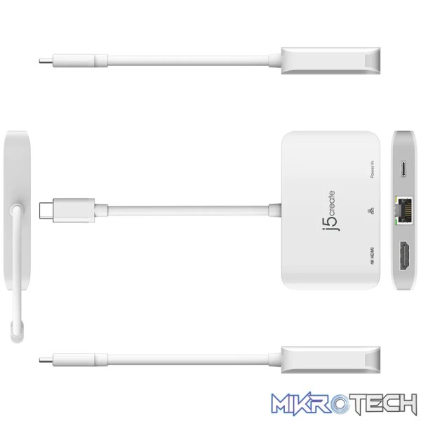 J5 Create JCA351 USB-C to 4K HDMI Ethernet Adapter - Image 3