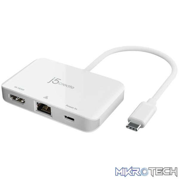 J5 Create JCA351 USB-C to 4K HDMI Ethernet Adapter J5 Create JCA351 USB-C to 4K HDMI Ethernet Adapter